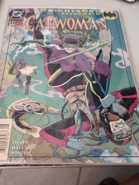 DC Catwoman Comic Book — Purple, Black, Teal In A Sleeve